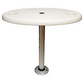 Овальный стол с алюминиевым постаментом и основанием (комплект)