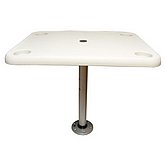 Прямоугольный стол с алюминиевым постаментом и основанием (комплект)